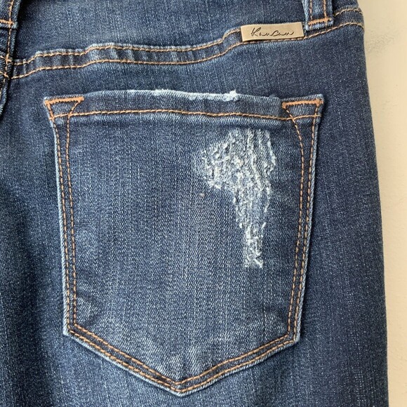 KanCan Skinny Jeans Animal Print Patch Distressed Blue 25 - Picture 7 of 10